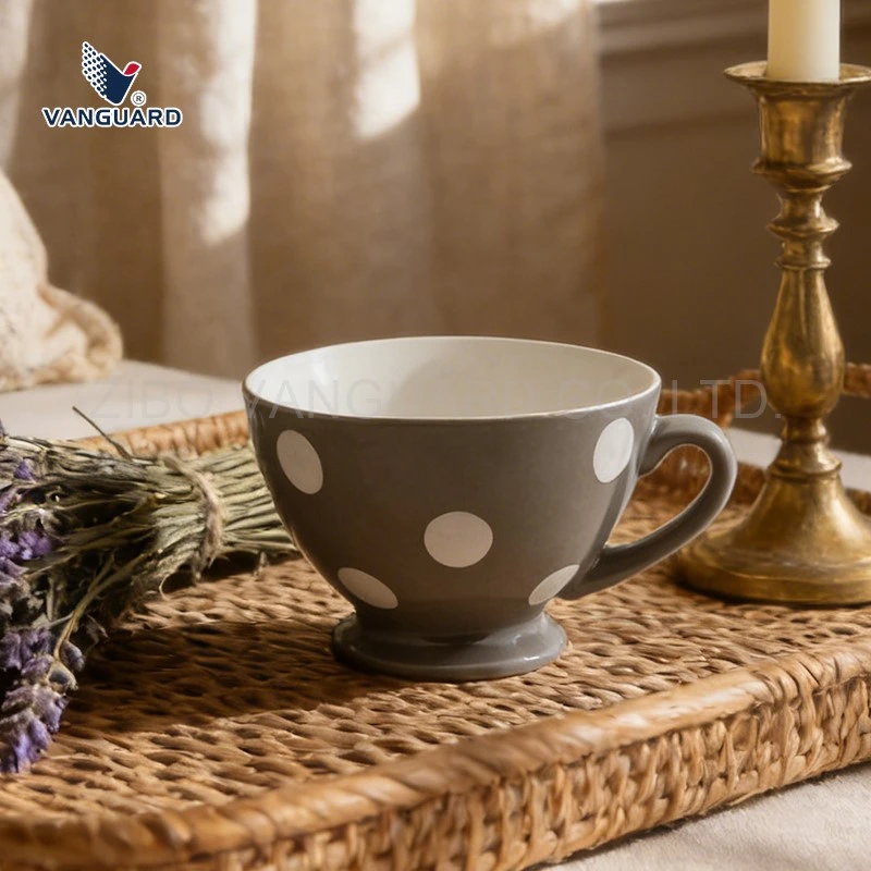high-foot ceramic soup mug high-foot ceramic soup mug